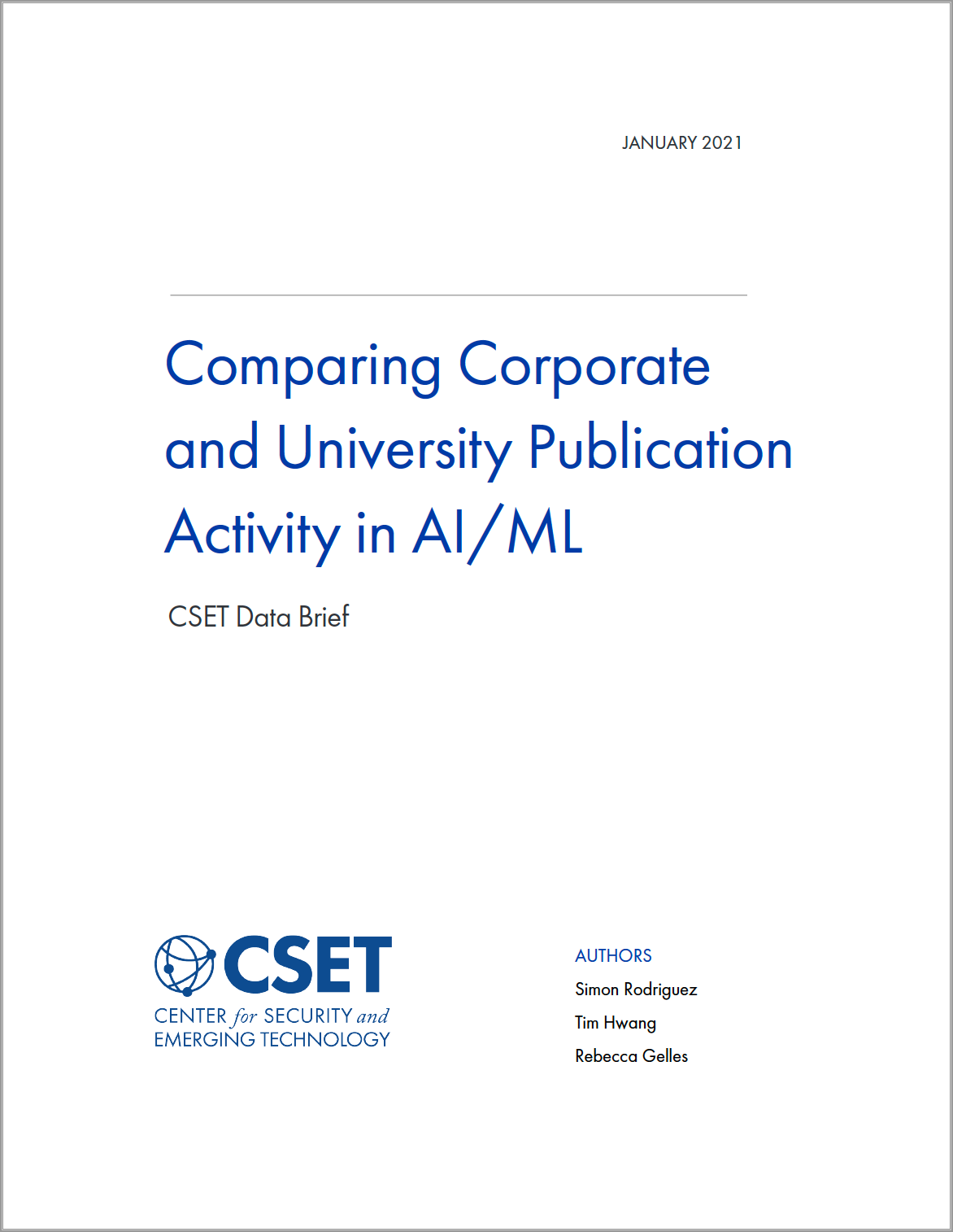 Comparing Corporate and University Publication Activity in AI-ML Image