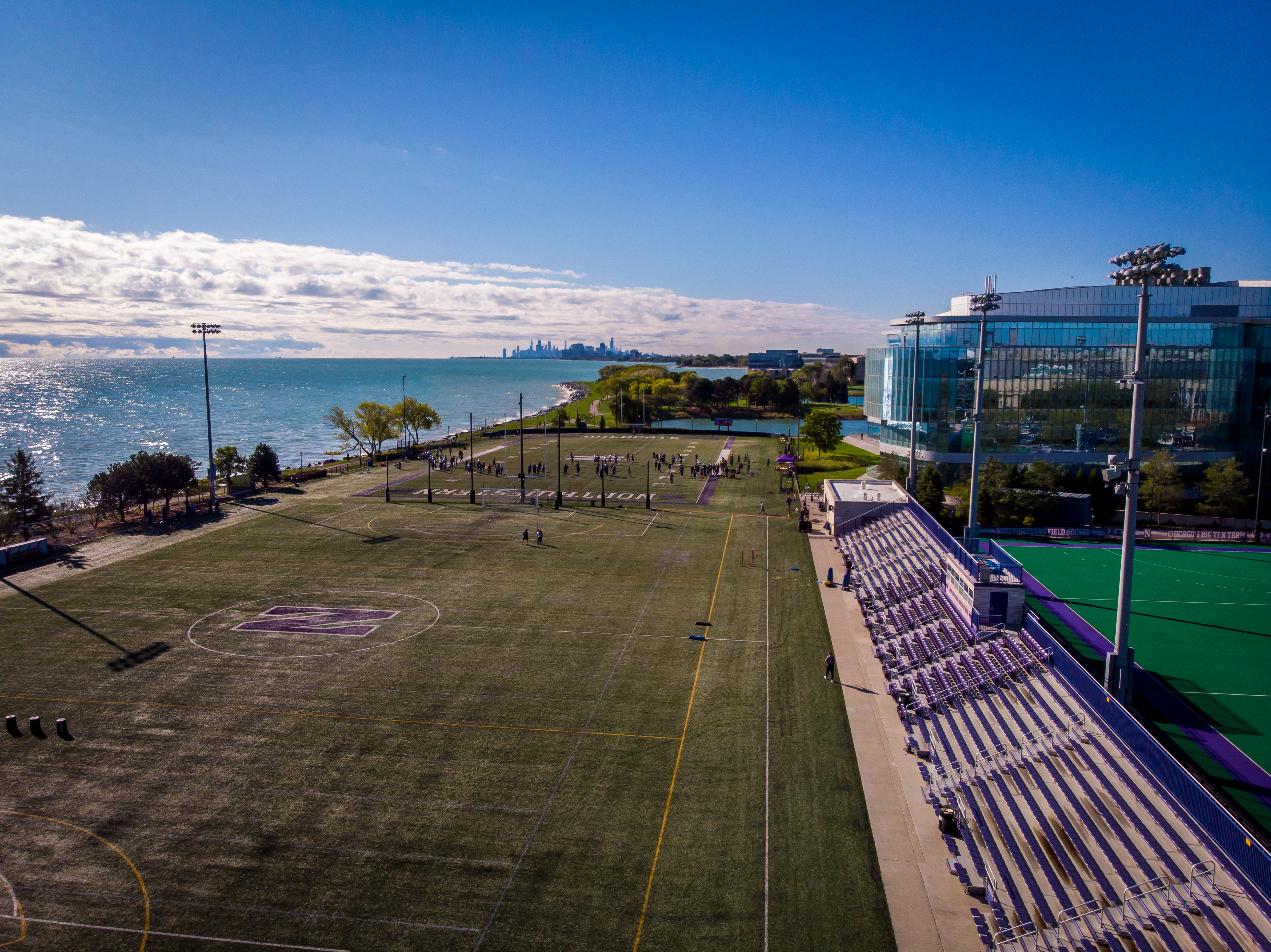 As Northwestern works to rebuild Ryan Field, the university will build a temporary field on the Evanston campus for football, soccer, lacrosse games.
