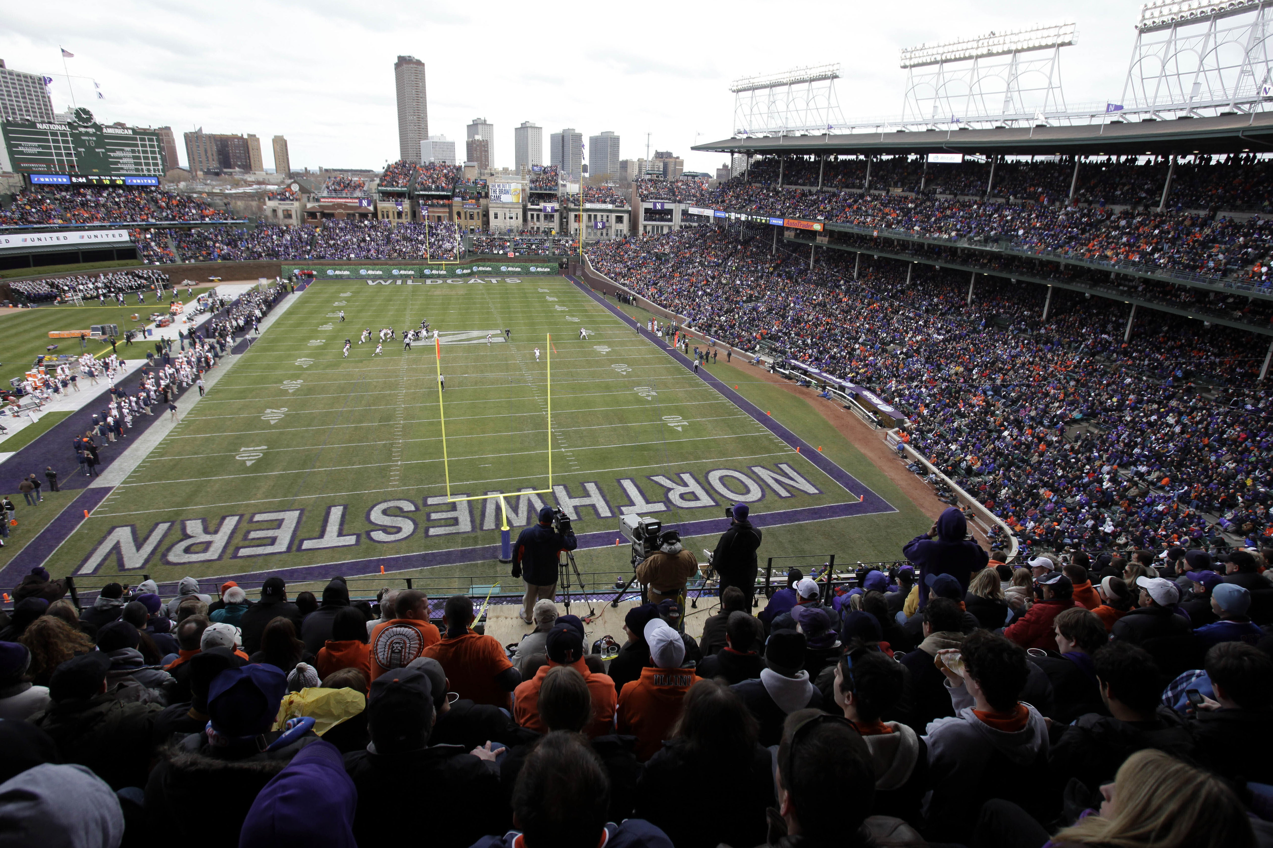 Wrigley Field will host two Northwestern football games this season. 