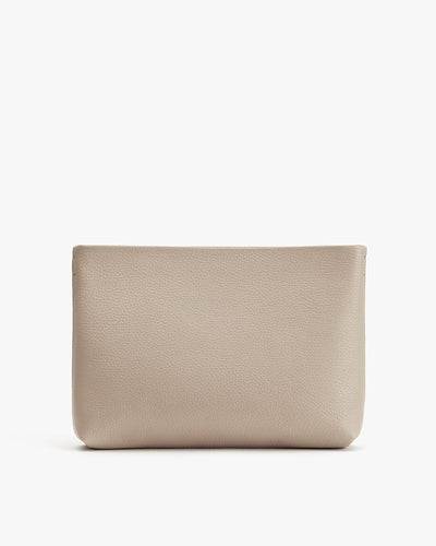 Small zippered pouch on a plain background