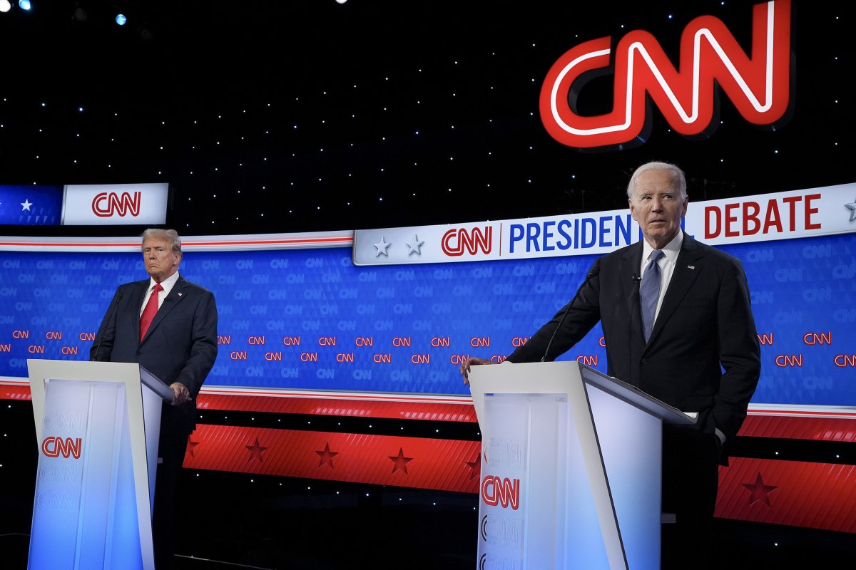 Biden and Trump at debate