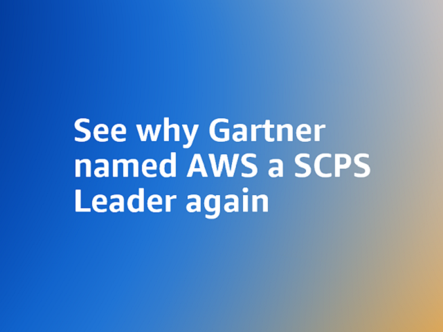 ดูเหตุผลที่ Gartner เสนอชื่อให้ AWS เป็นผู้นำ SCPS อีกครั้ง
