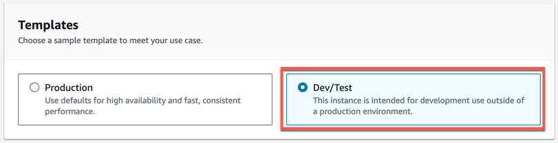 Select RDS to open the service console