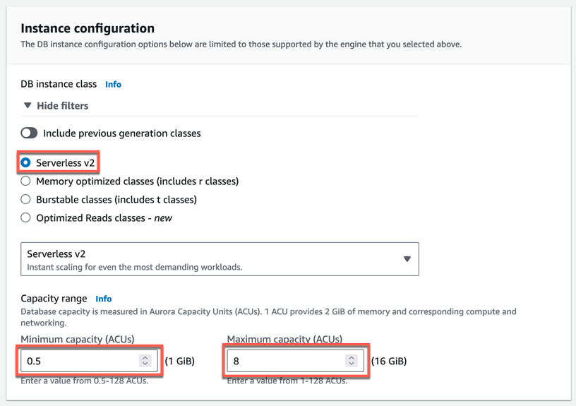 Select RDS to open the service console