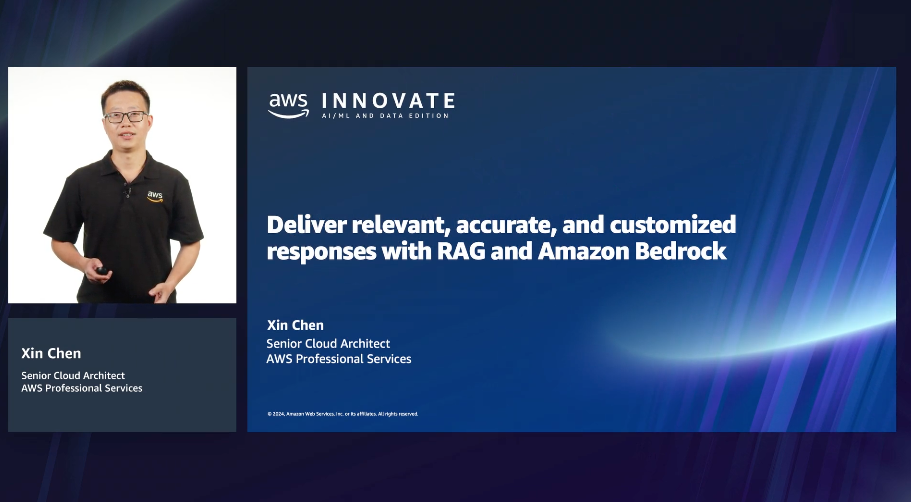 Deliver relevant, accurate, and customized responses with RAG and Amazon Bedrock (Level 200)