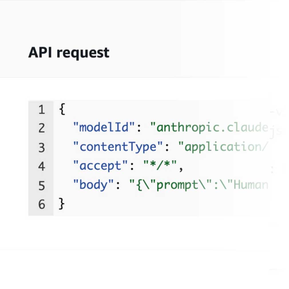 Gambar yang mengilustrasikan proses pembuatan permintaan API, menampilkan komunikasi di antara dua entitas