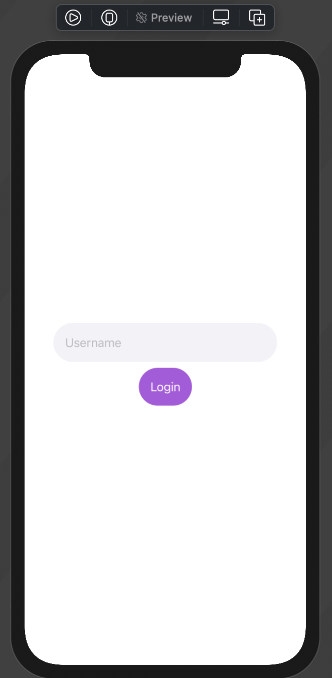 LoginView preview