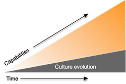 Figure 3. Effect of culture evolution over time.