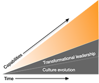 Figure 4. Effect of transformational leadership over time.