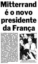 11 de Maio de 1981, Primeira Página, página 1