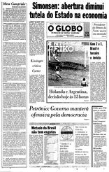 25 de Junho de 1978, Primeira Página, página 1