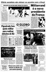 11 de Maio de 1981, Primeira Página, página 1