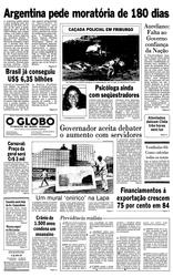 16 de Dezembro de 1983, Primeira Página, página 1