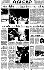 04 de Outubro de 1985, Primeira Página, página 1