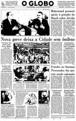 15 de Outubro de 1985, Primeira Página, página 1