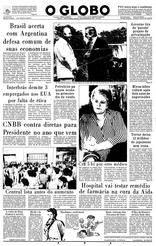 30 de Novembro de 1985, Primeira Página, página 1