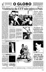 23 de Maio de 1991, Primeira Página, página 1