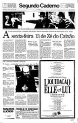 12 de Março de 1992, Segundo Caderno, página 1