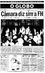 29 de Janeiro de 1997, Primeira Página, página 1