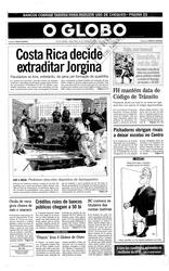 20 de Janeiro de 1998, Primeira Página, página 1