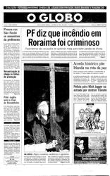 11 de Abril de 1998, Primeira Página, página 1