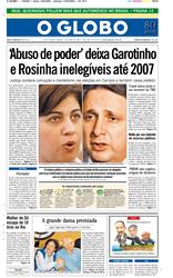 14 de Maio de 2005, Primeira Página, página 1