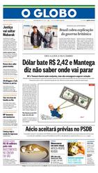 20 de Agosto de 2013, Primeira Pagina, página 1