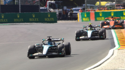 2024 Belgian Grand Prix: Watch the last lap in full as Russell holds off Hamilton to cross the line in P1