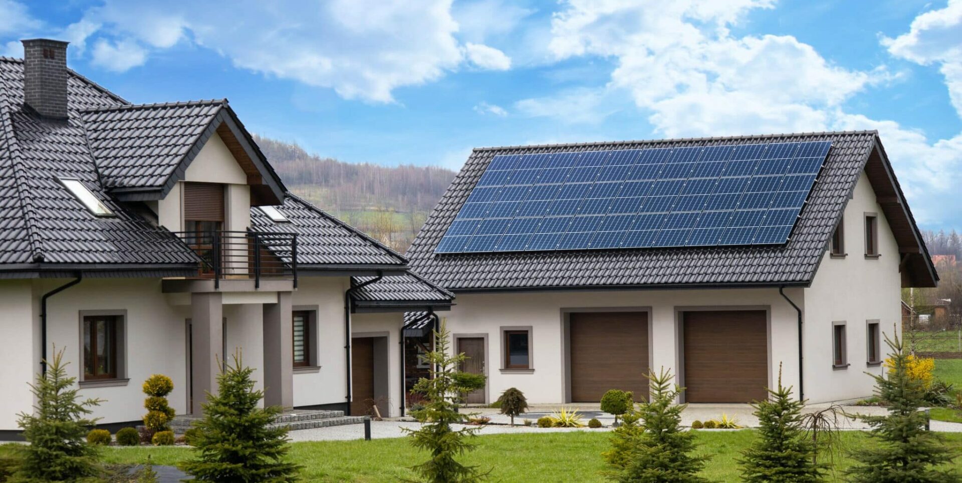 solar panels on california home