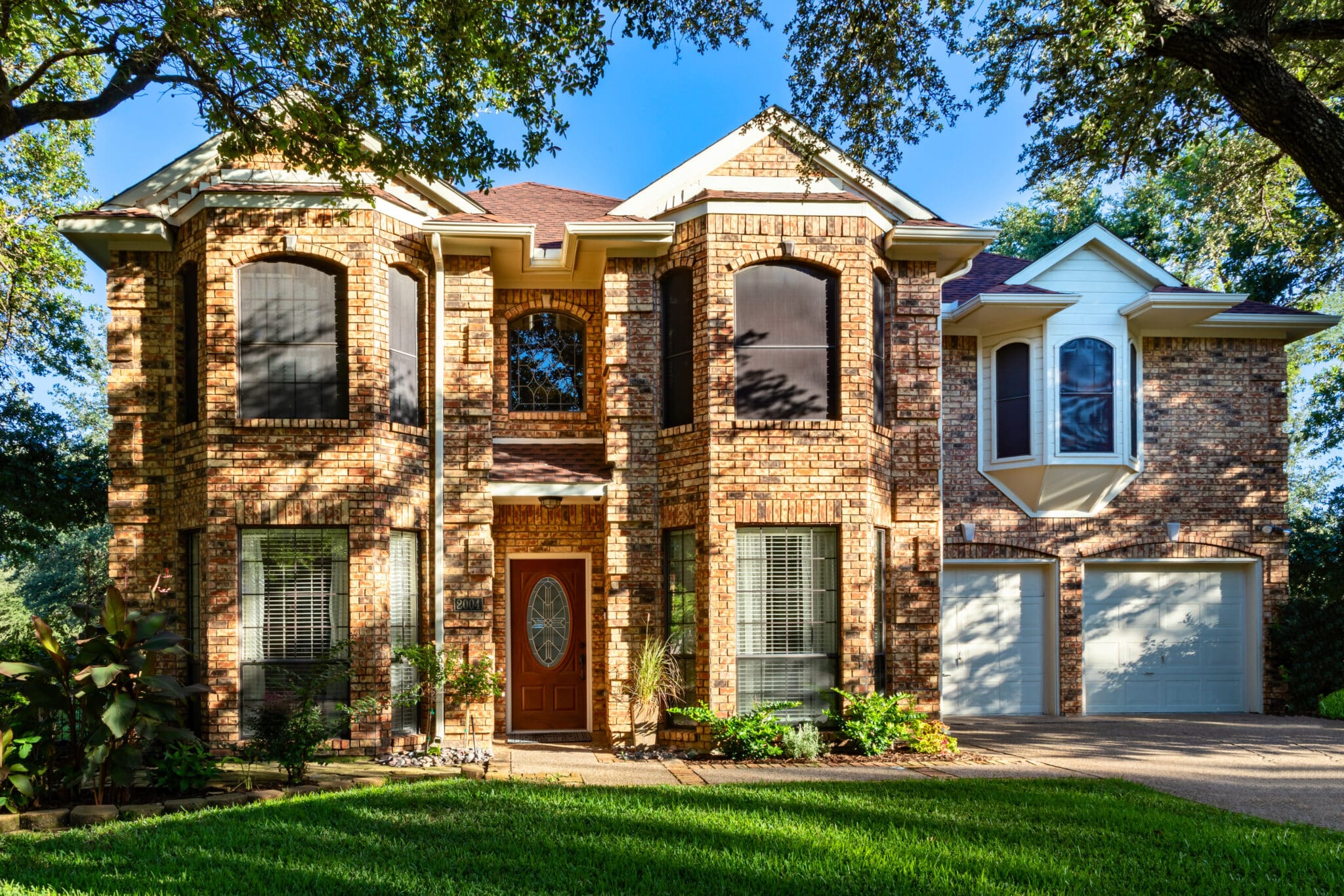 Exterior of a single family home in Texas, USA