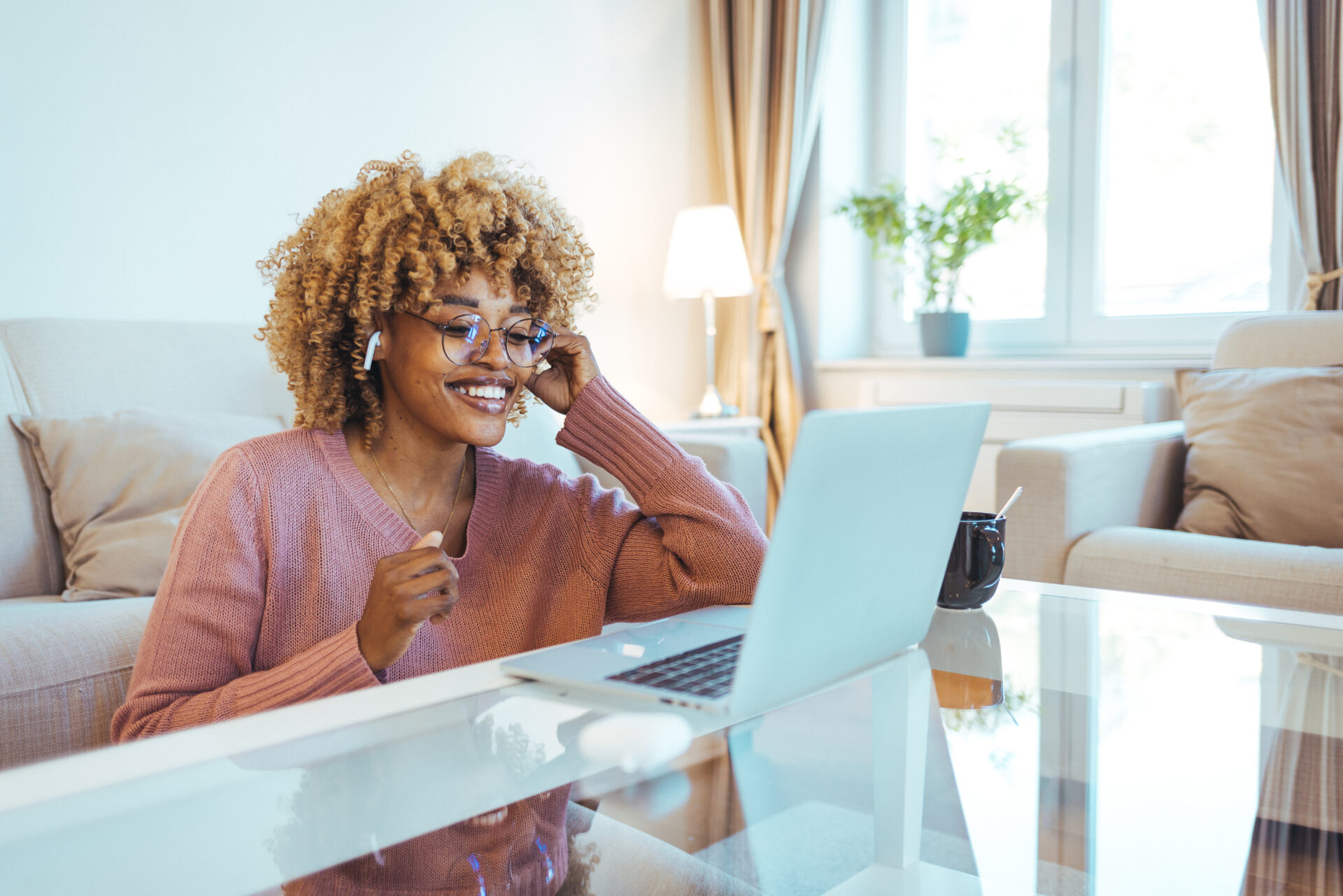 woman working on a computer