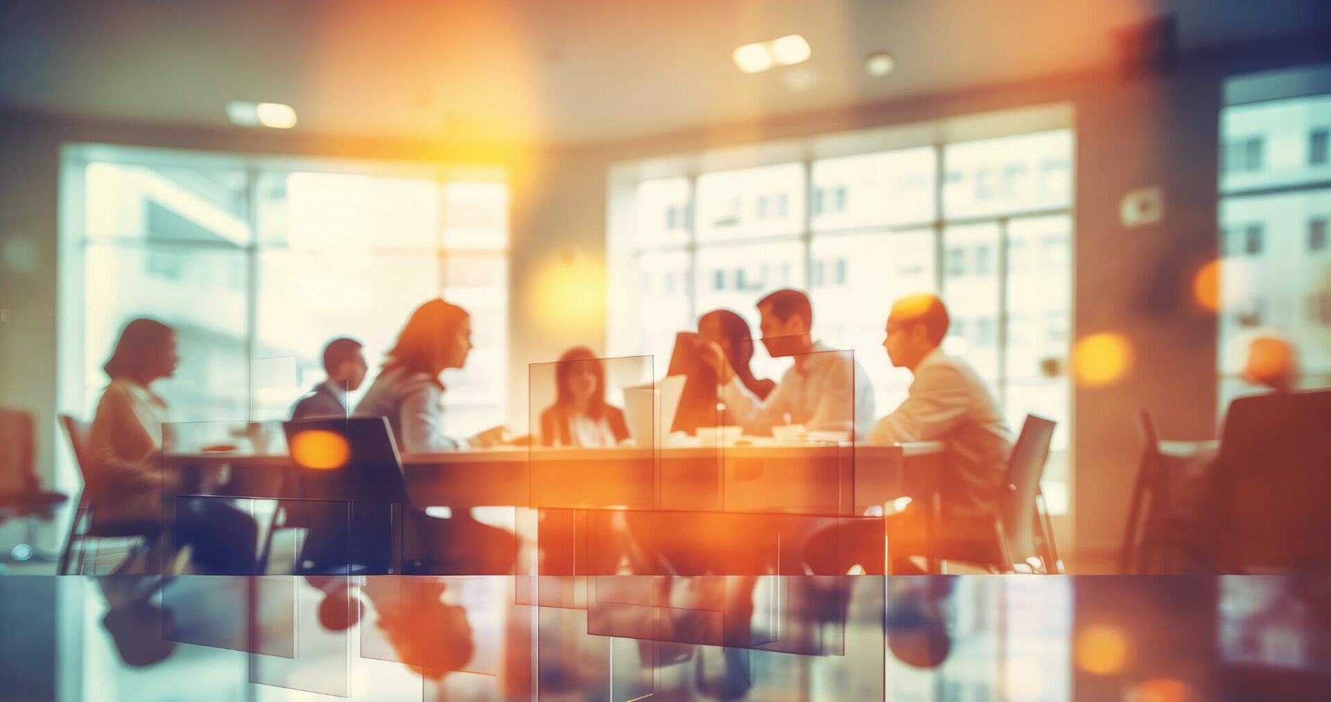 employees sitting in a meeting room