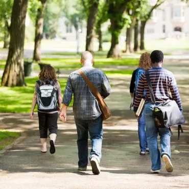 Walking on campus