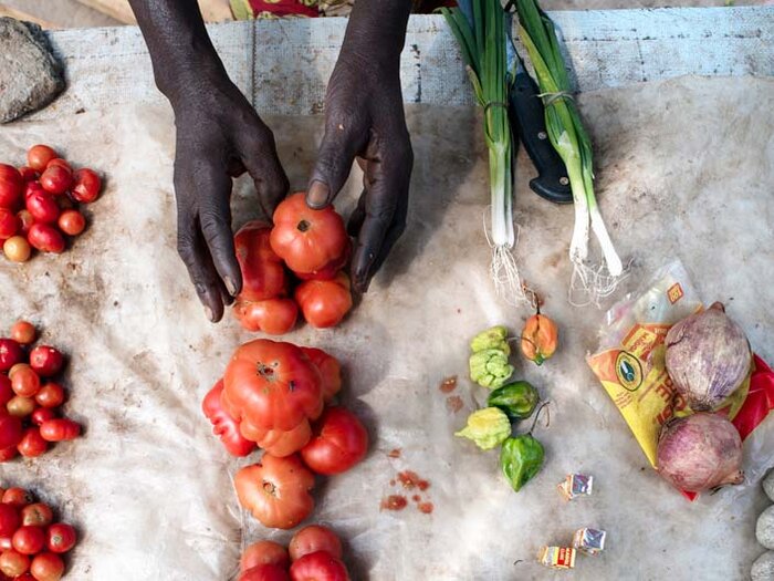 fresh vegetables at the market