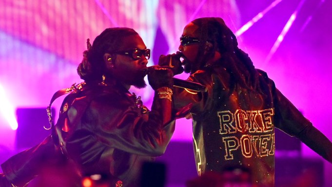 Offset and Quavo at the 2023 BET Awards