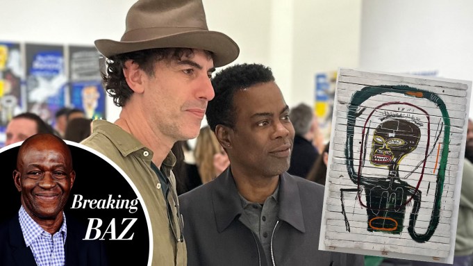 Sacha Baron Cohen, Chris Rock and Jean-Michel Basquiat's "Flexible,1984"