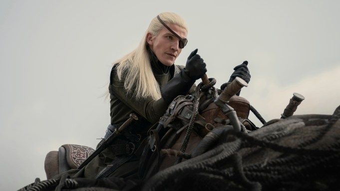 Aemond Targaryen, played by Ewan Mitchell