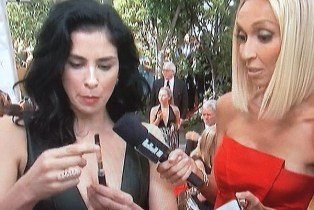 Sarah Silverman Smoking Pot On Red Carpet