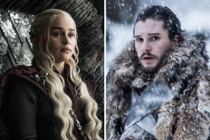 Side-by-side of Daenerys and Jon Snow