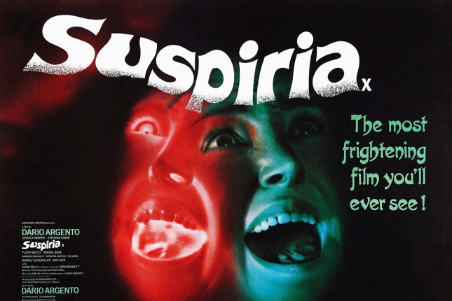 SUSPIRIA, British poster art, Jessica Harper, 1977