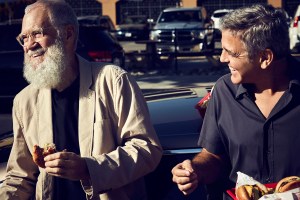 David Letterman and George Clooney