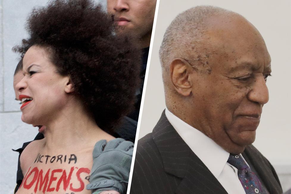 Topless Protestor at Cosby Trial Identified as ‘Cosby Show’ Actress