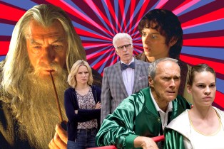 collage of 'The Good Place', 'Million Dollar Baby',' and 'Lord of the Rings