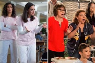 Stephanie Beatriz and Melissa Fumero on "Brooklyn Nine-Nine" with Rita Moreno and Justina Machado on "One Day at a Time"