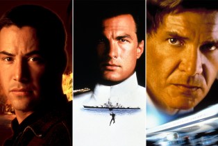 movie posters for "Speed," "Under Siege," and "Air Force One"