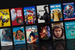 screenshot of iTunes movie library