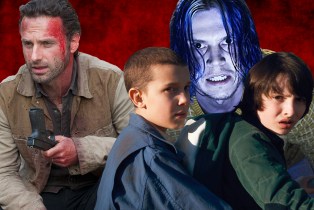 collage of Stranger Things, The Walking Dead, and American Horror Story