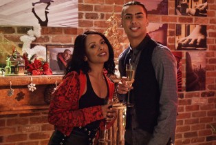 Kat Graham and Quincy in The Holiday Calendar