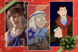 'Full Court Miracle', 'Rugrats Chanukah', and 'Eight Crazy Nights' in a holiday background