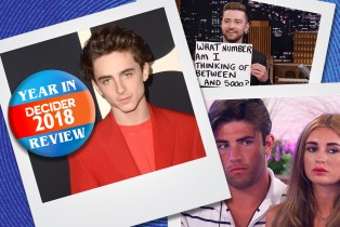 collage of Love Island Season 4 Timothee Chalamet Justin Timberlake